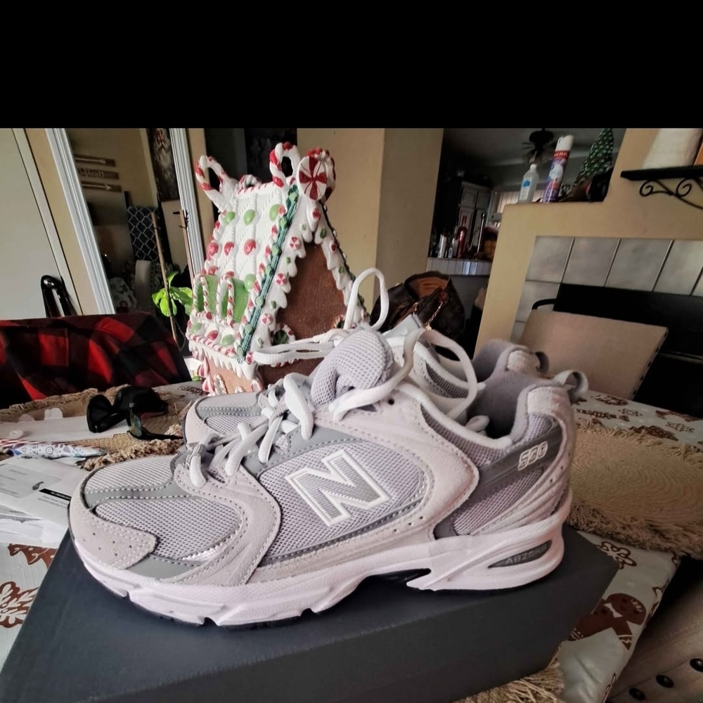 New Balance  White and Gray Sneakers